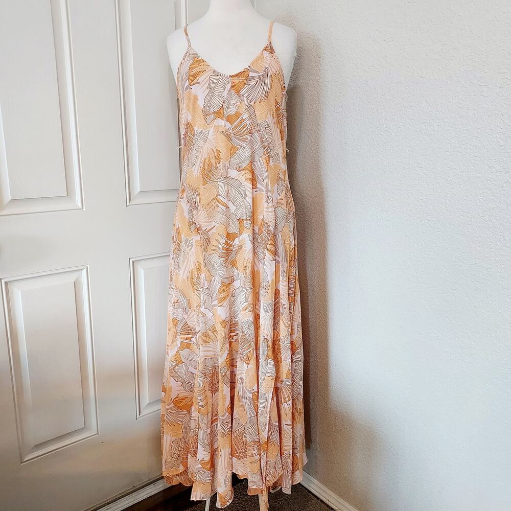 NEW Dress Forum Peach Orange Maxi Dress Size M